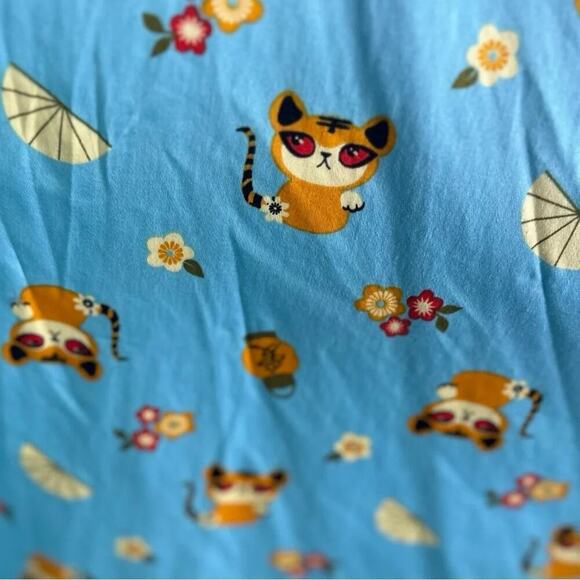 Voodoo Vixen Rockabilly 50s Swing Dress Blue Cat Print Retro Pinup Flair Size S - Picture 9 of 13